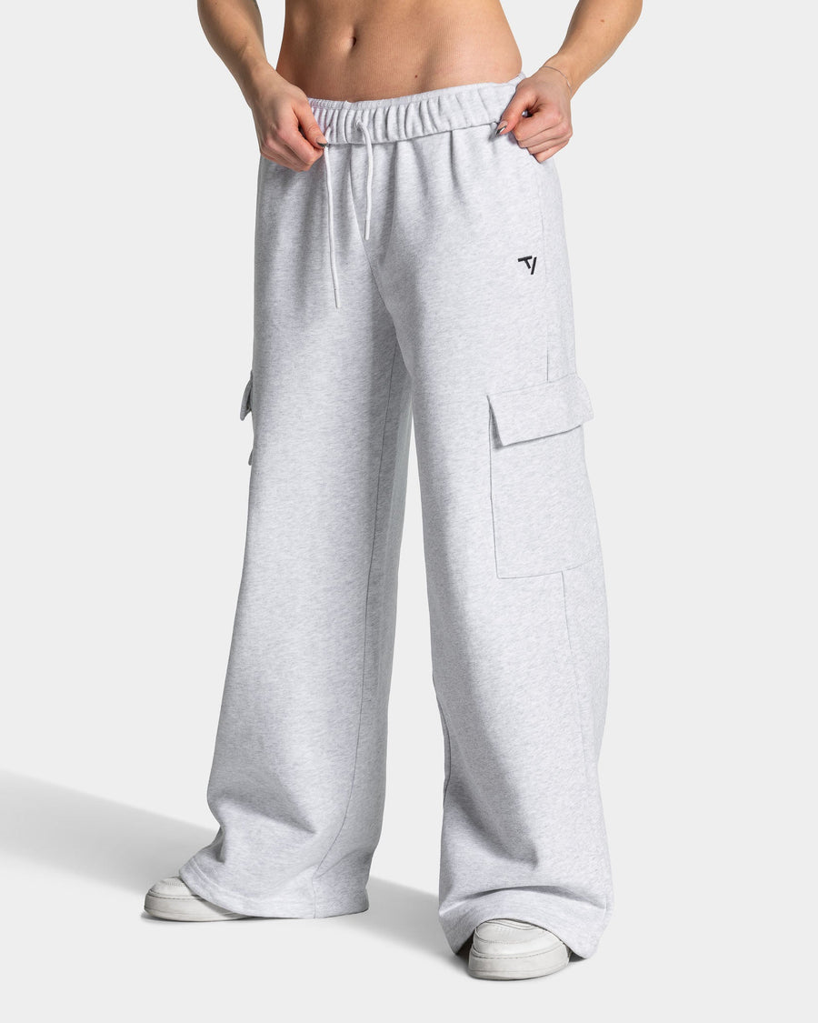 Wide Leg Lift Cargo pantalon de jogging "Blanc chiné"