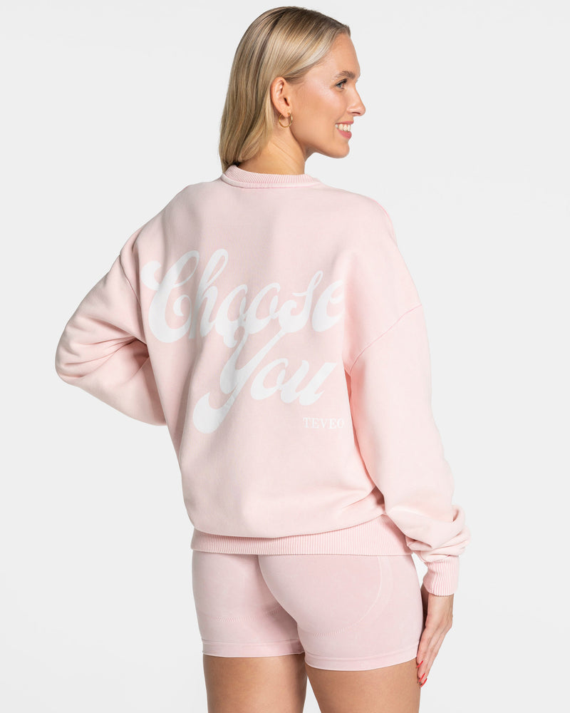 Sweat-shirt Acid Oversized « rose »