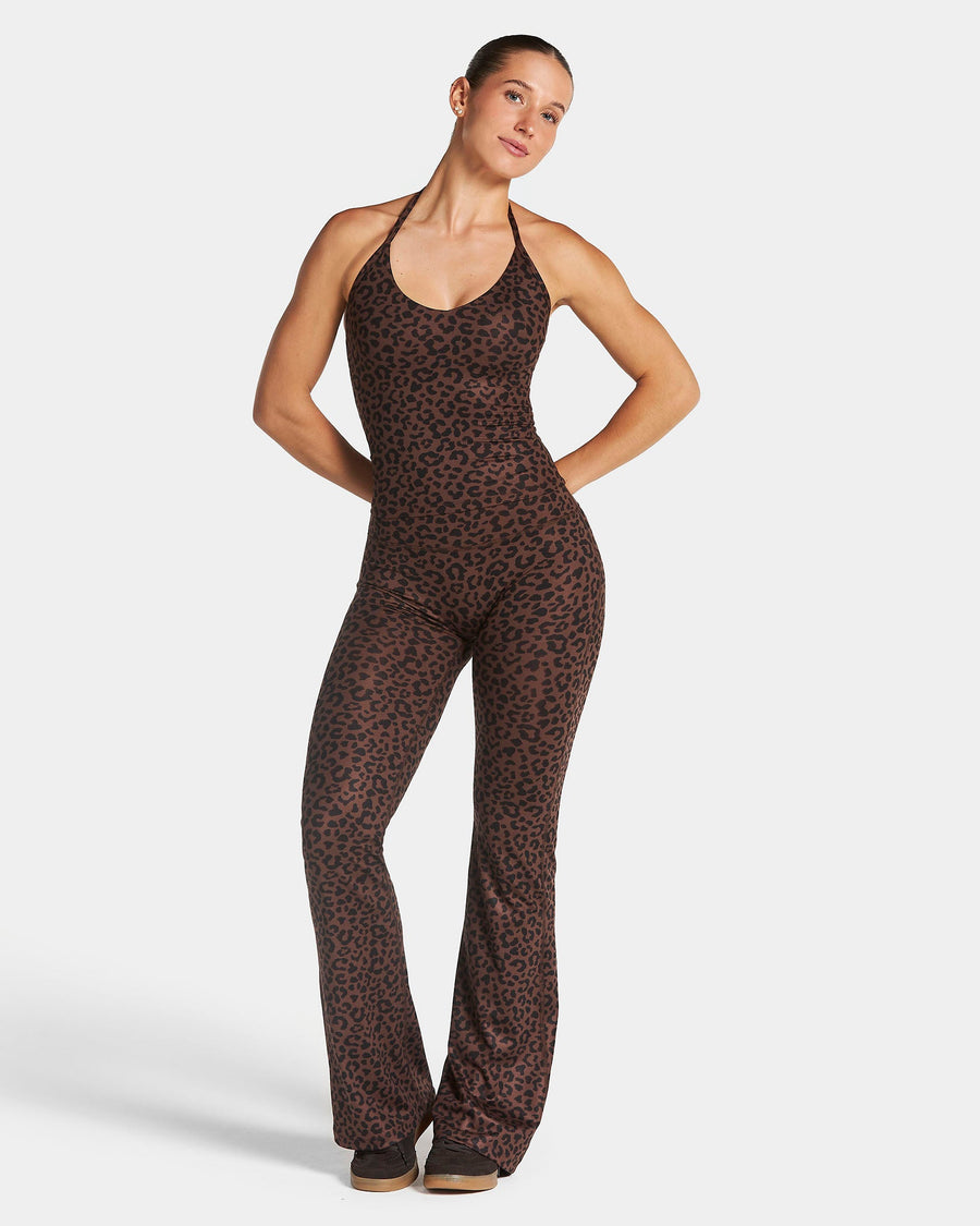 Legging évasé standard Allrounder « Léopard Walnut »
