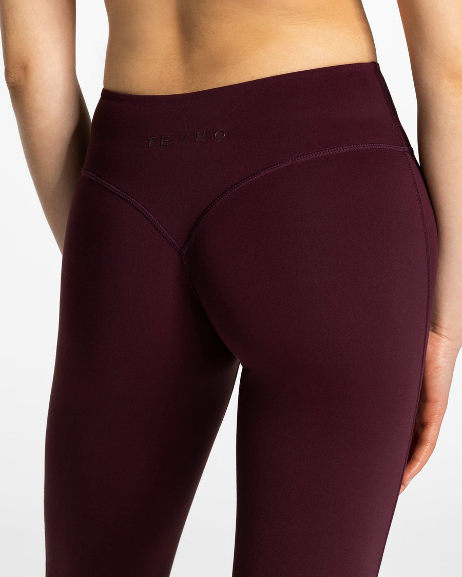 Legging évasé à coupe longue Allrounder « merlot »