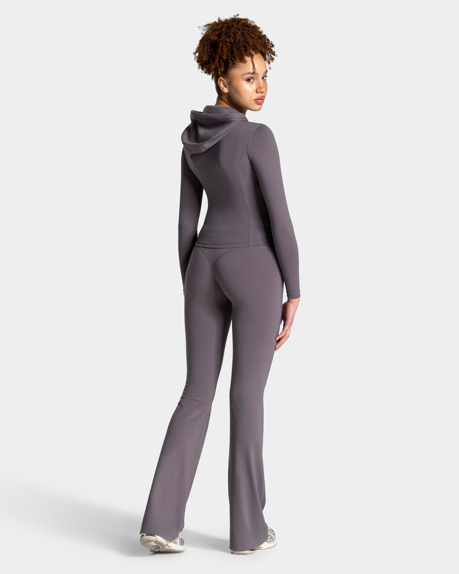 Veste de sport zippée sculptante à capuche Allrounder « graphite/dorée »