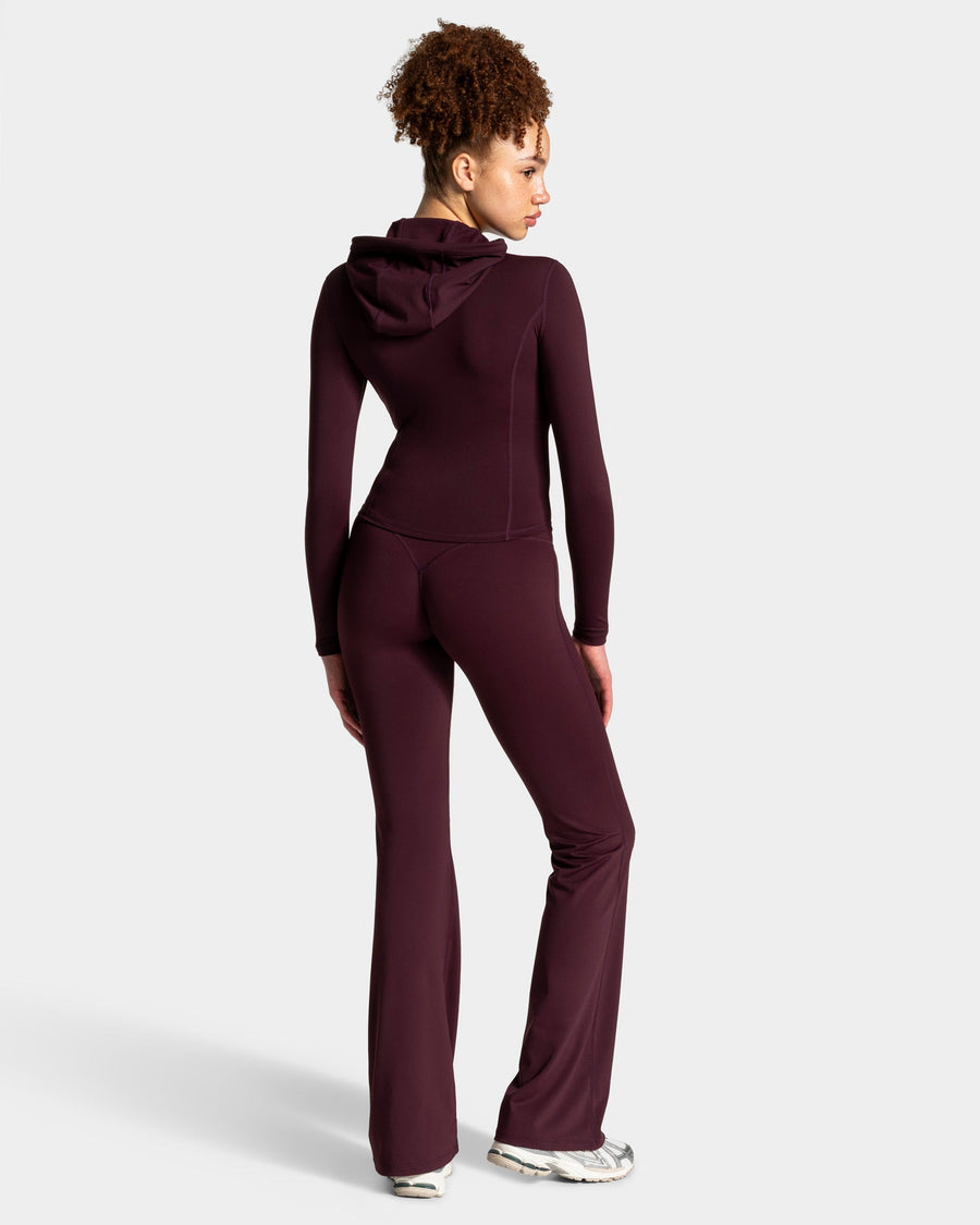 Veste de sport zippée sculptante à capuche Allrounder « merlot/dorée »