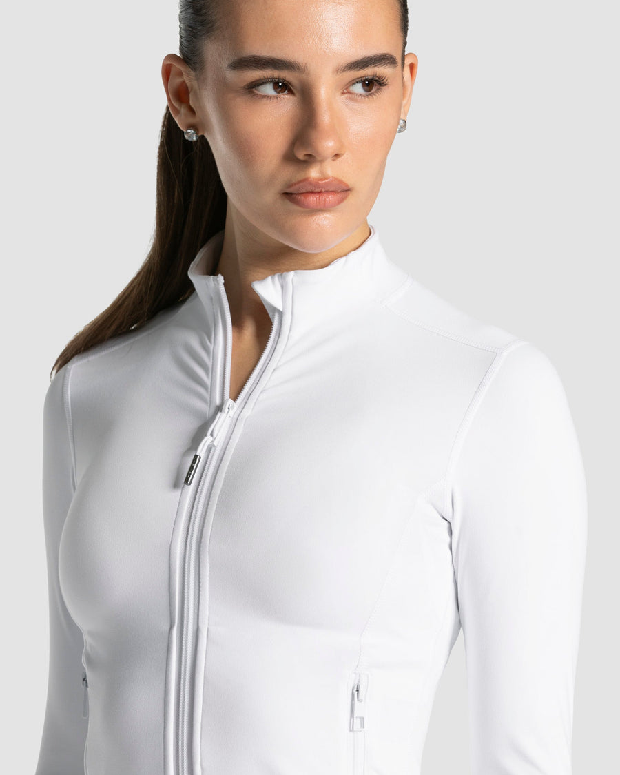 Veste de sport zippée sculptante Allrounder « blanc »