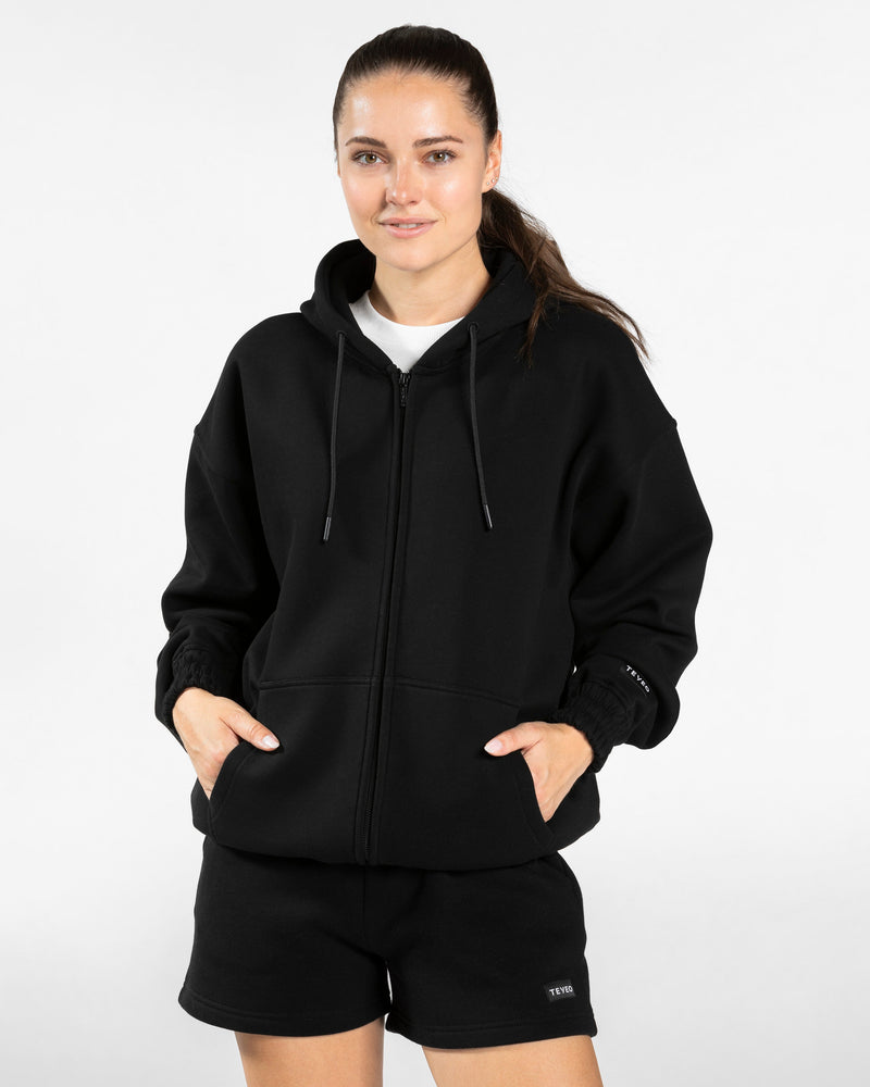 Veste de sport zippée oversize Anniversary « noir »