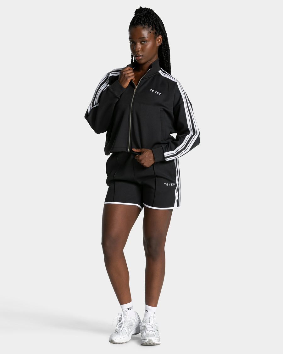 Veste de sport zippée Cropped Club « noire »