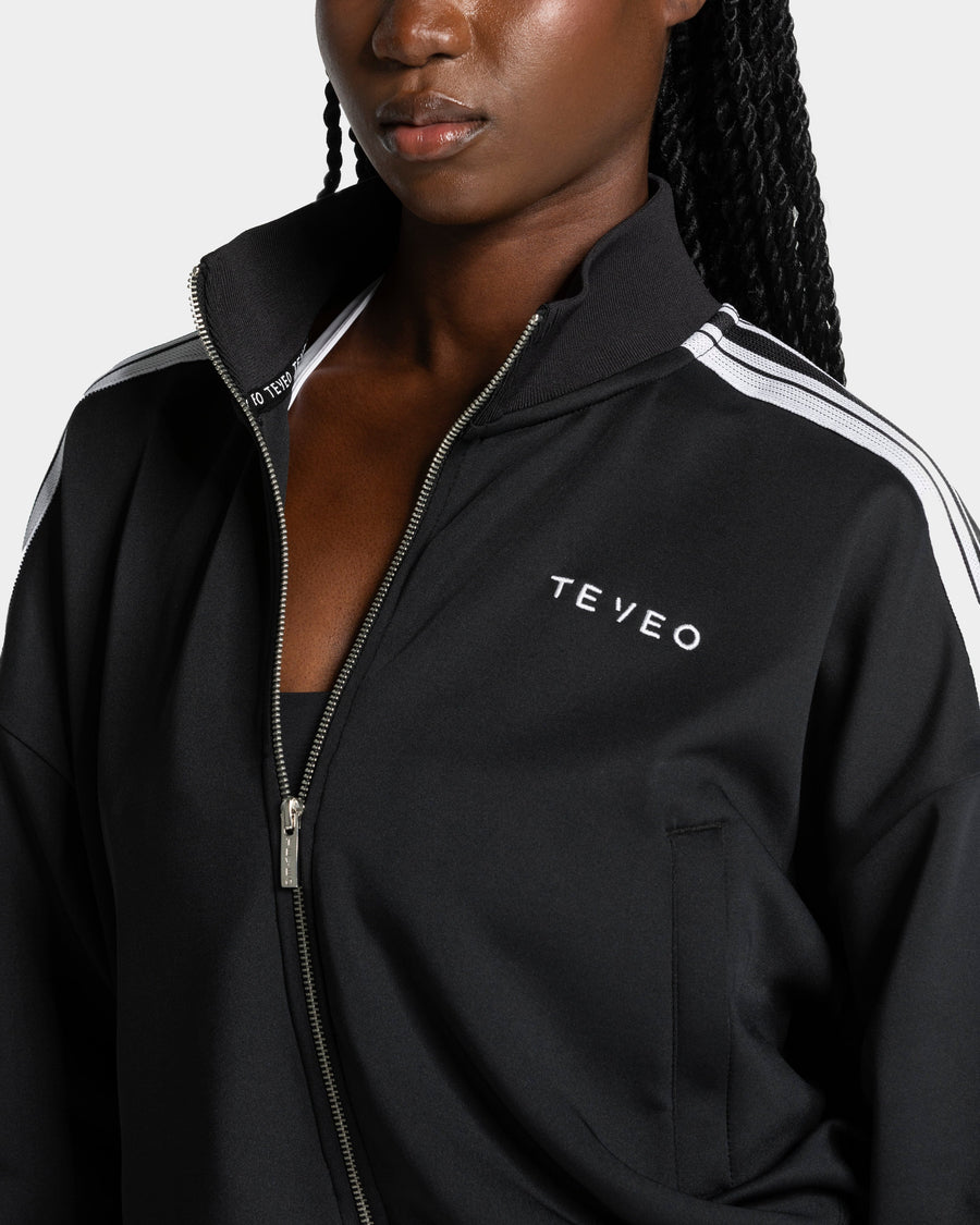 Veste de sport zippée Cropped Club « noire »