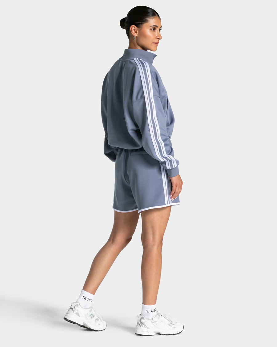 Veste de sport zippée Cropped Club « bleu acier »