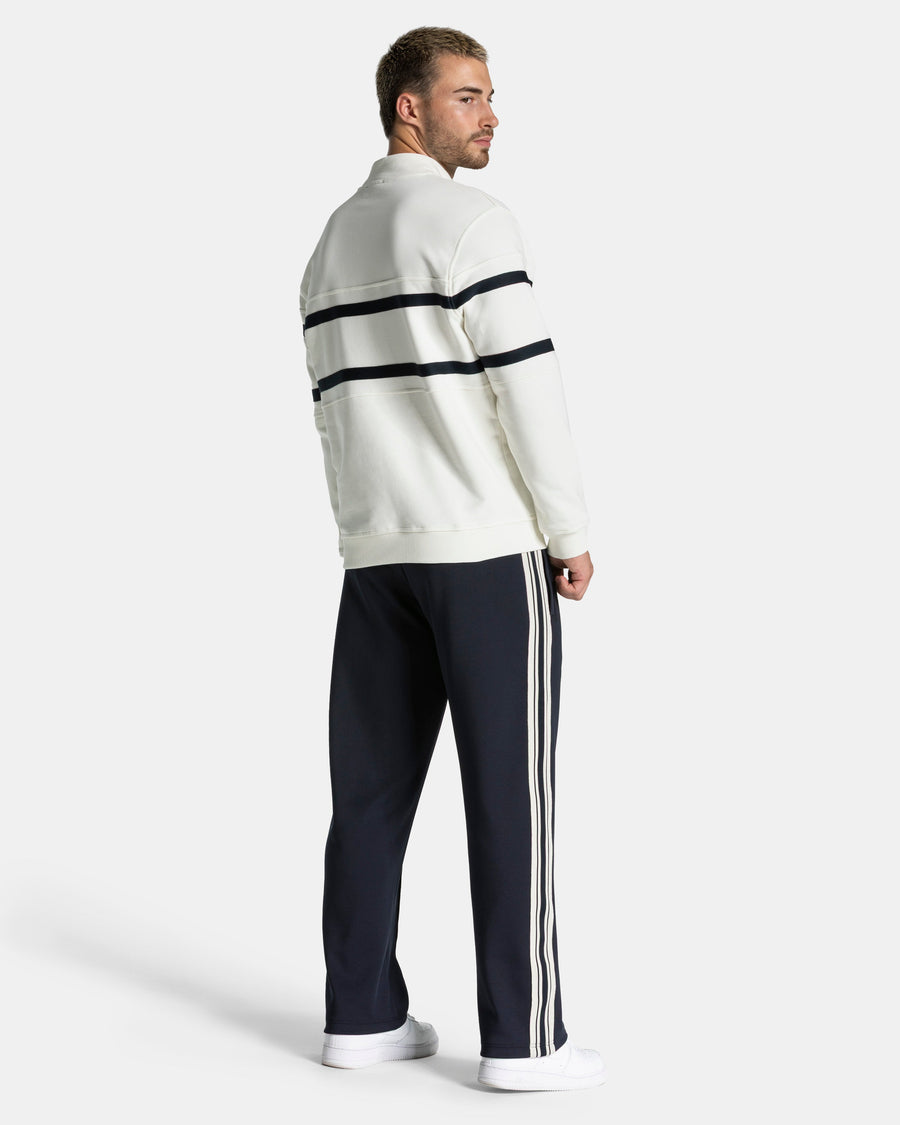 Sweat-shirt demi-zippé Club « blanc cassé-Midnight »