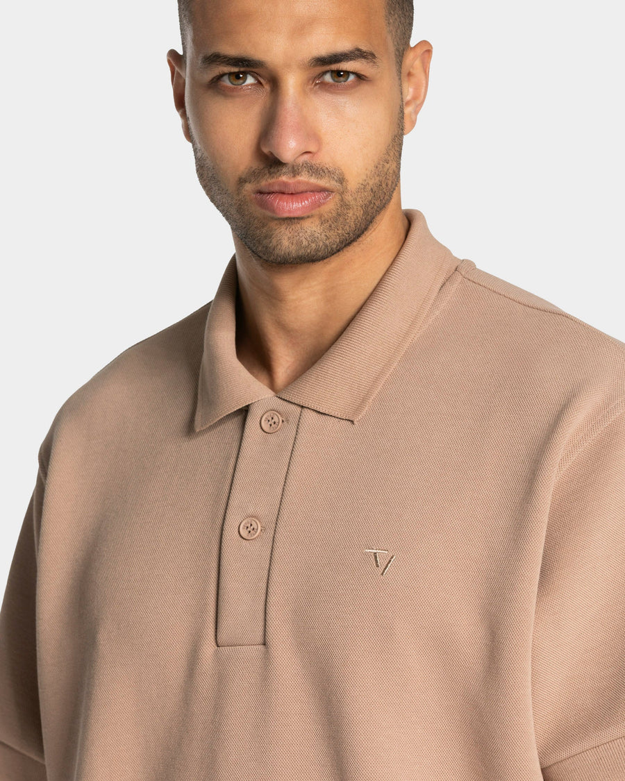 Polo oversize Club « Beige »