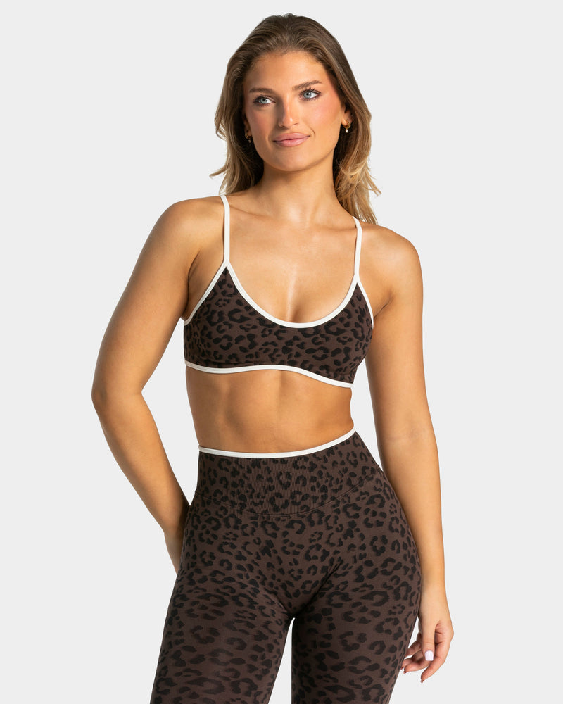 Brassière Contrastline « léopard Espresso »