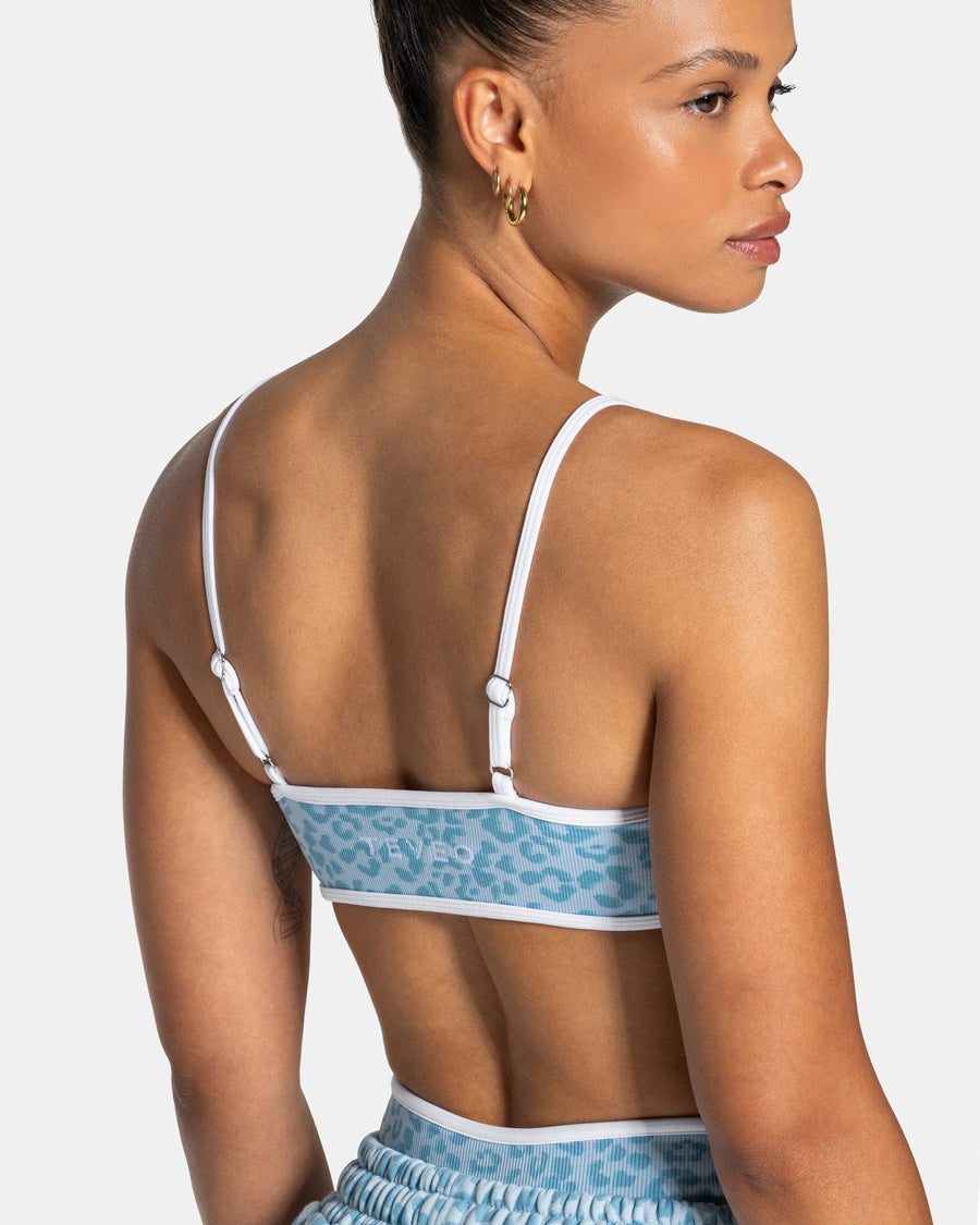 Brassière Contrastline « Léopard bleu layette »