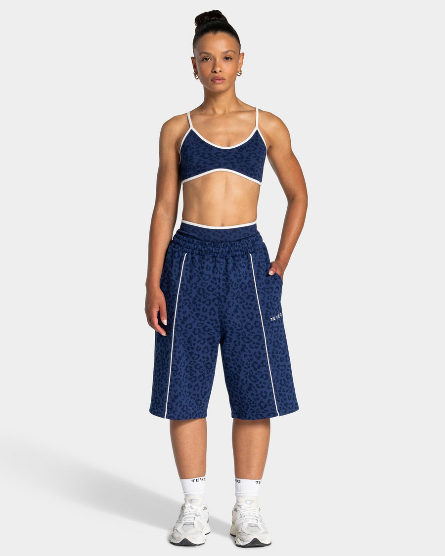 Jort oversize Contrastline « Léopard bleu foncé »
