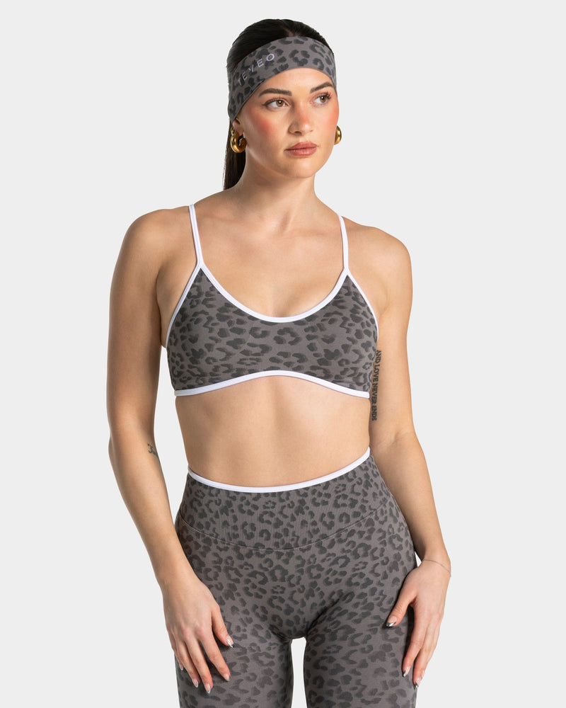 Brassière Contrastline « léopard graphite »