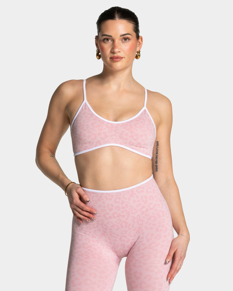 Brassière Contrastline « léopard rose »