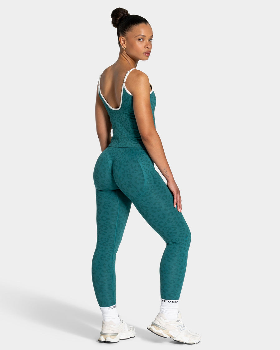 Legging Contrastline « Léopard Petrol »