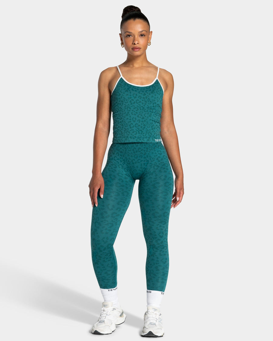 Legging Contrastline « Léopard Petrol »