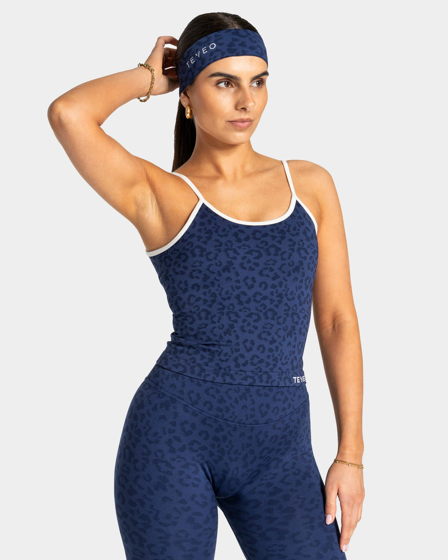 Bandeau Contrastline « Léopard bleu foncé »