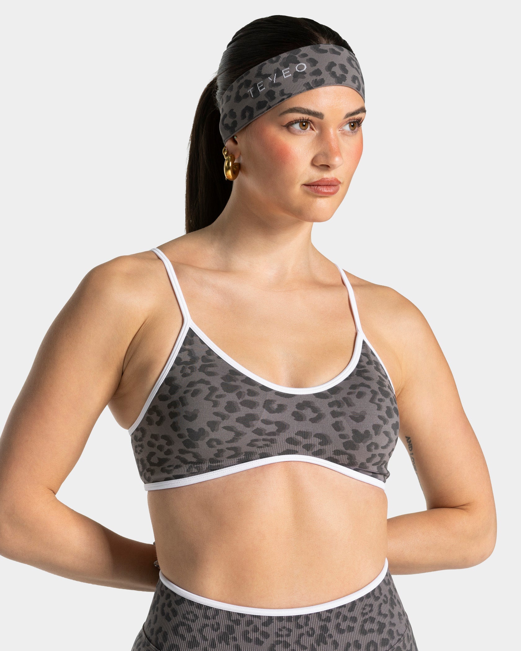 Bandeau Contrastline « léopard graphite »