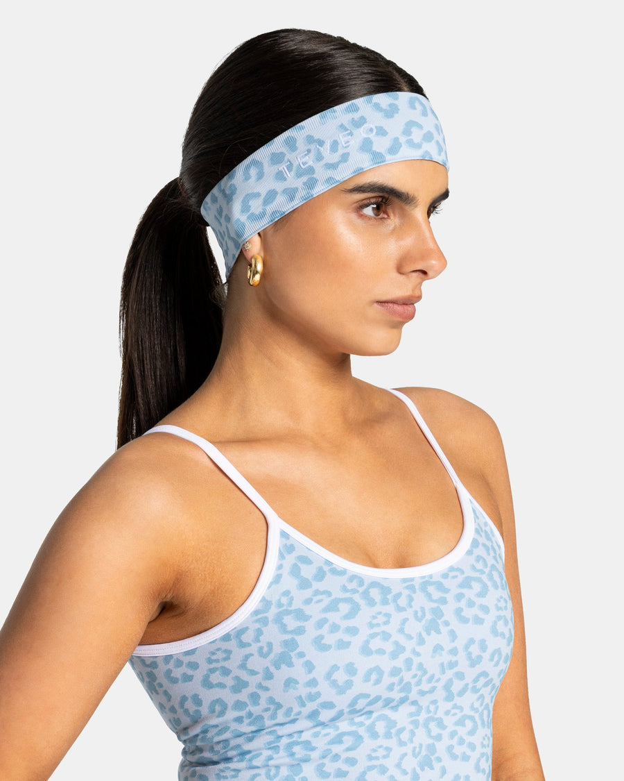 Bandeau Contrastline « Léopard bleu layette »