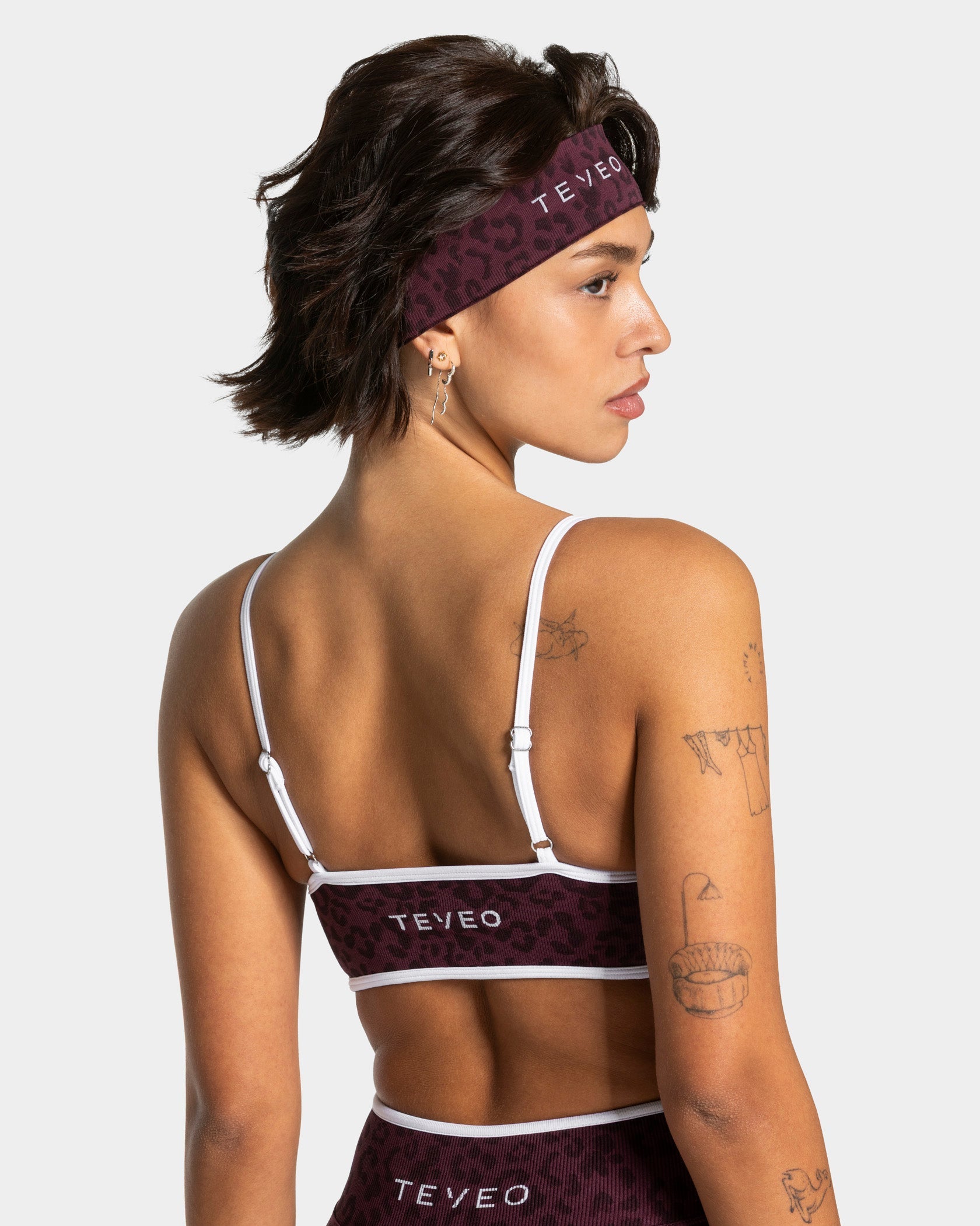 Bandeau Contrastline « léopard Merlot »