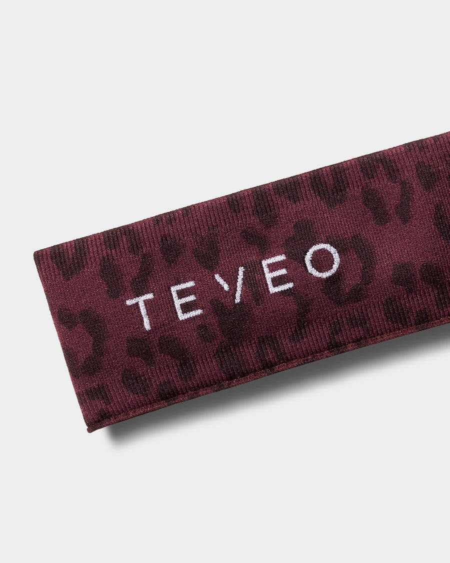 Bandeau Contrastline « léopard Merlot »