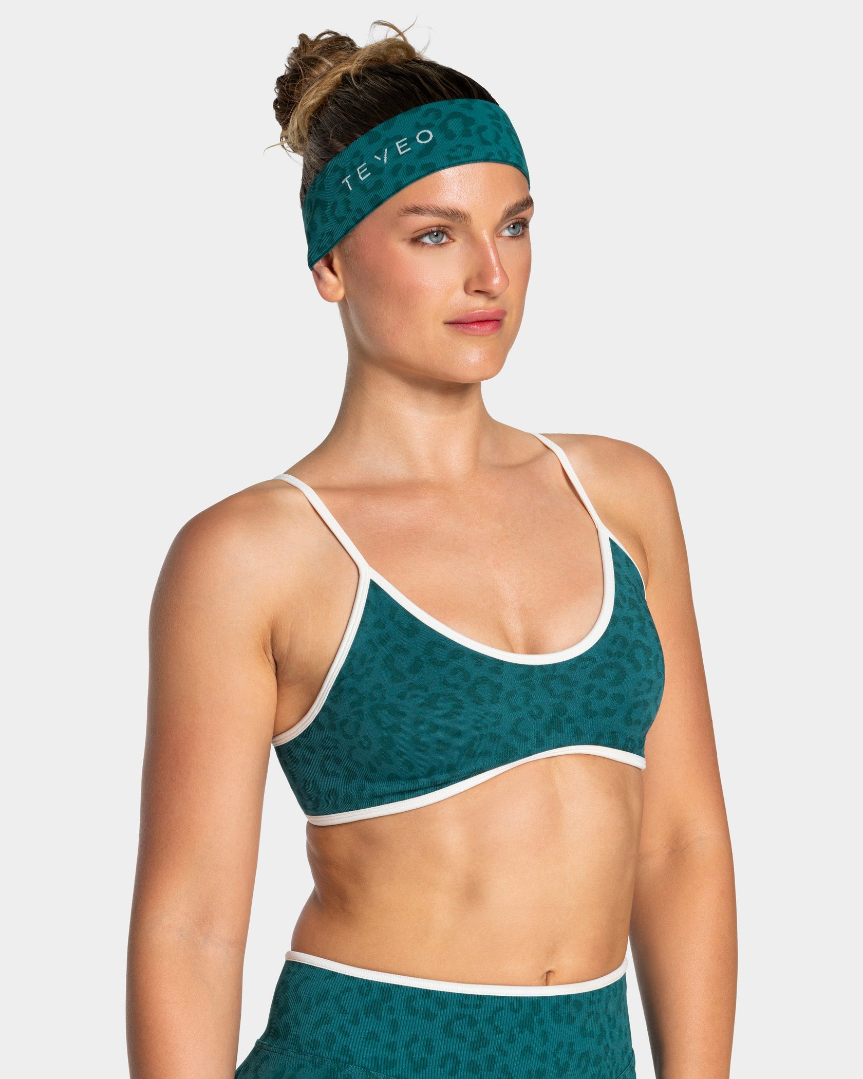 Bandeau Contrastline « Léopard Petrol »
