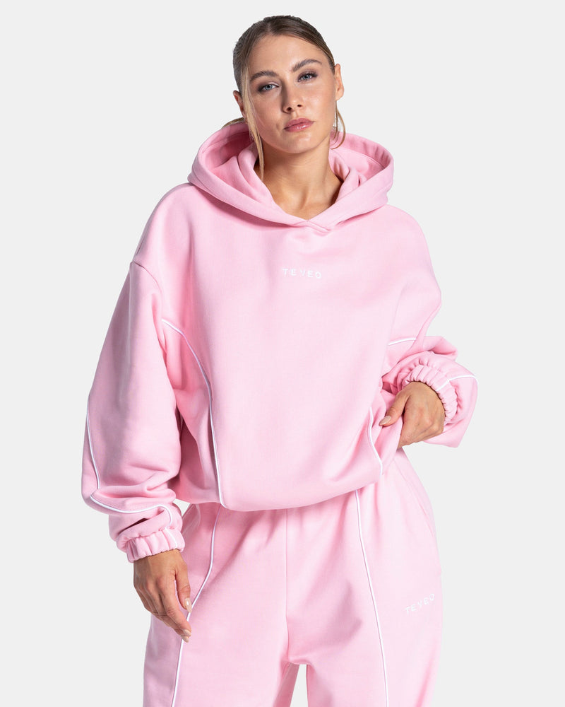 Sweat à capuche Contrastline « True Pink »