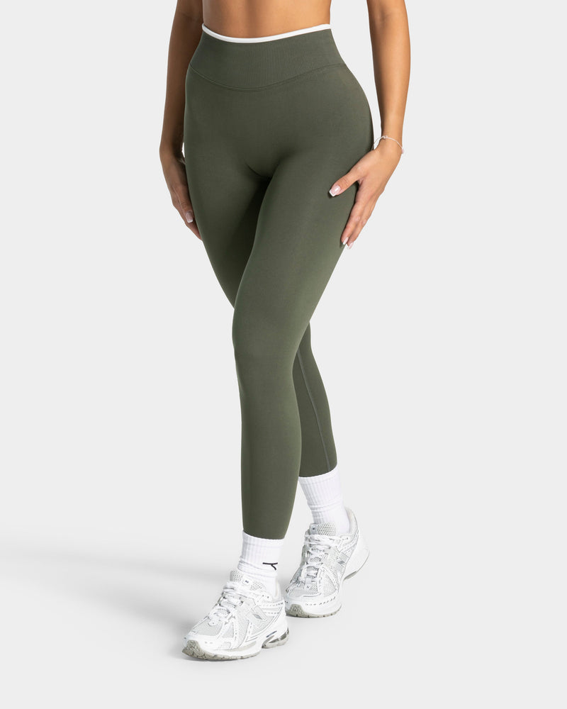 Legging Sculpt Scrunch Contrastline « kaki »