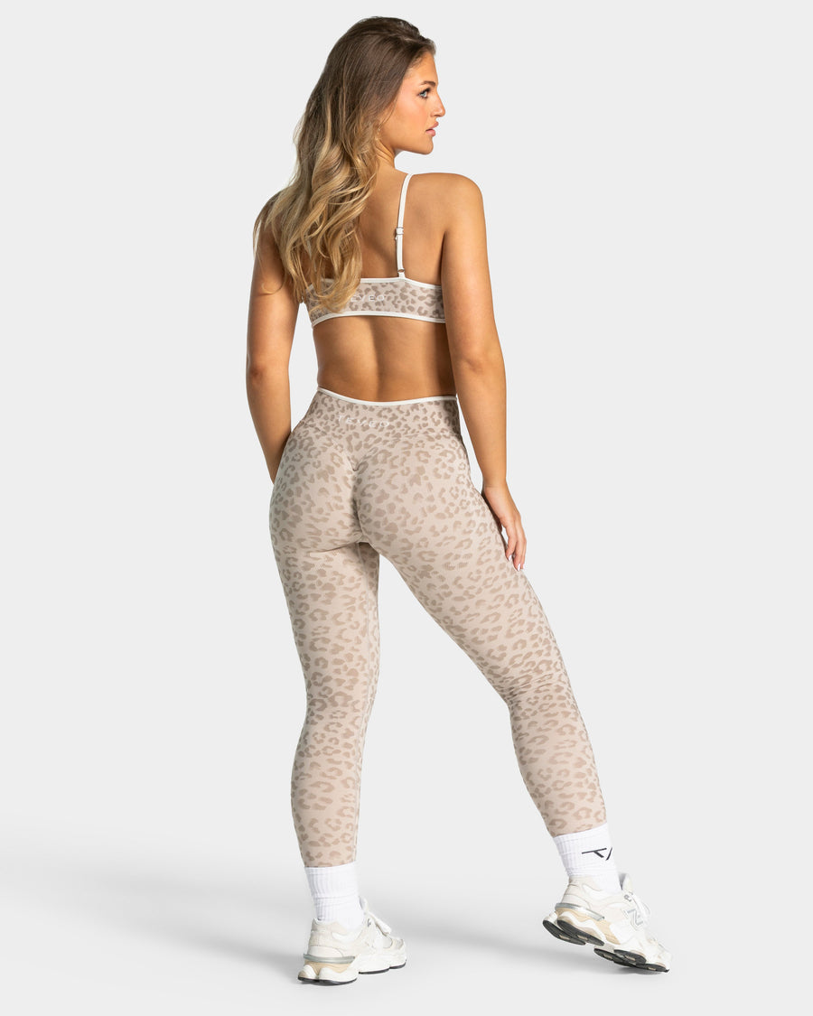 Legging Sculpt Scrunch Contrastline « léopard Cream »