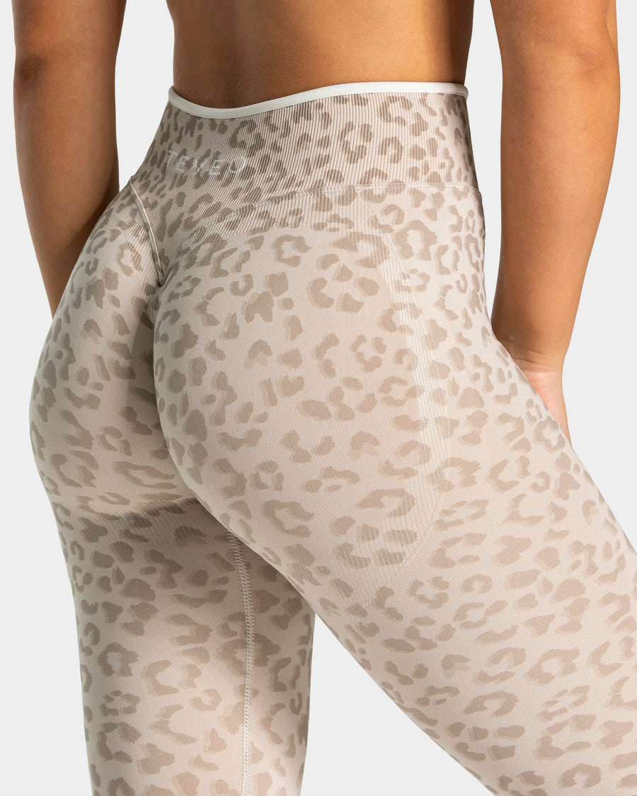 Legging Sculpt Scrunch Contrastline « léopard Cream »