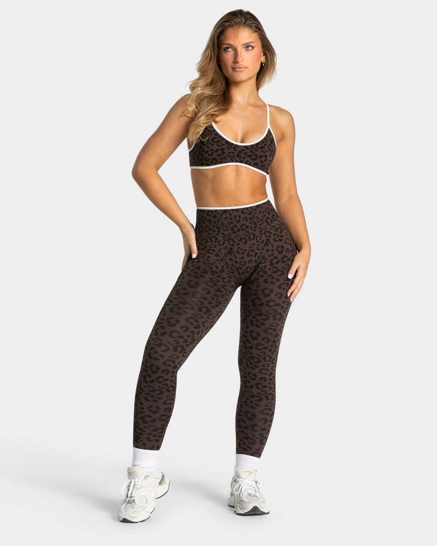 Legging Sculpt Scrunch Contrastline « léopard Espresso »