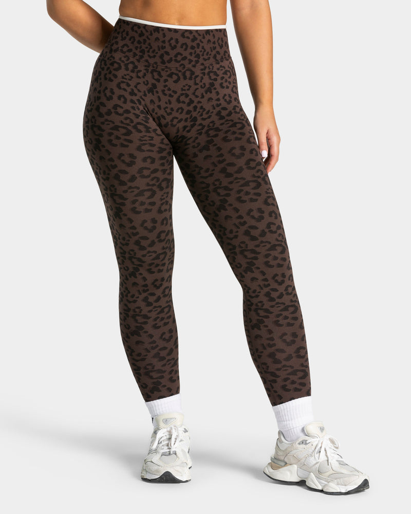 Legging Sculpt Scrunch Contrastline « léopard Espresso »