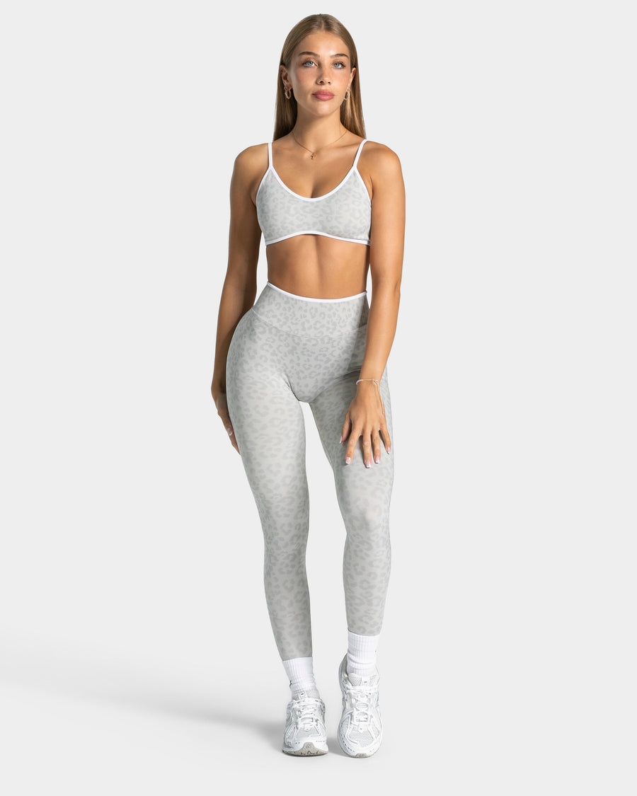 Brassière Contrastline « léopard gris clair »