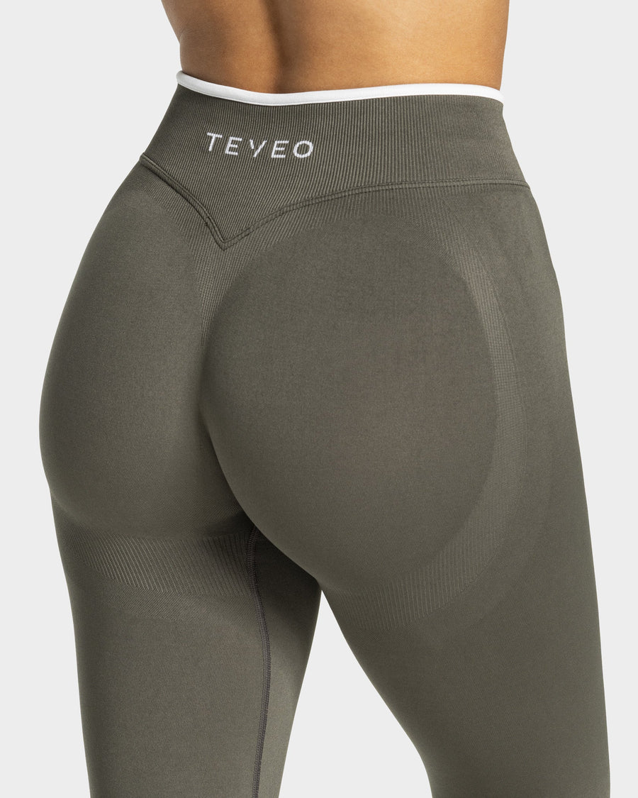 Legging Contrastline « kaki »