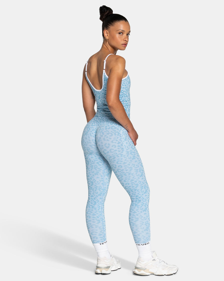 Legging Contrastline « Léopard bleu layette »