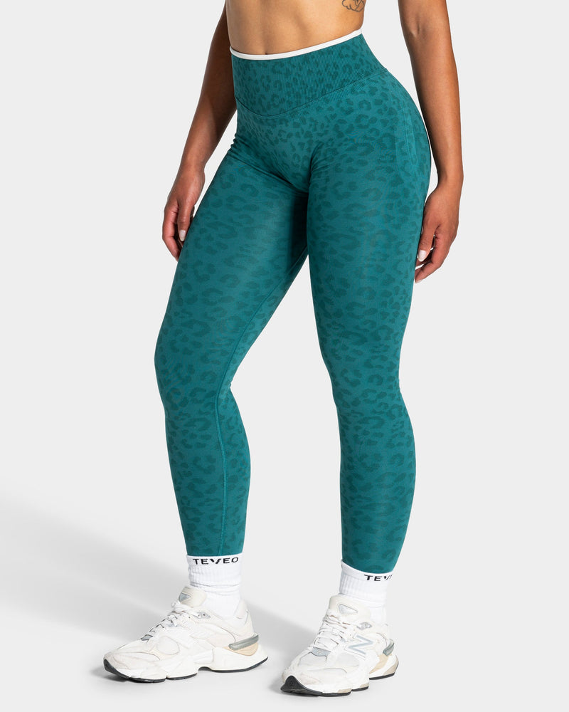 Legging Contrastline « Léopard Petrol »