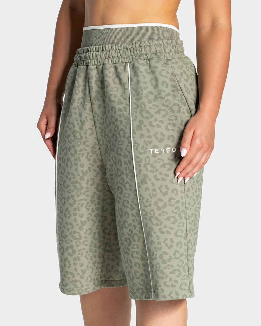 Jort oversize Contrastline « Léopard kaki »