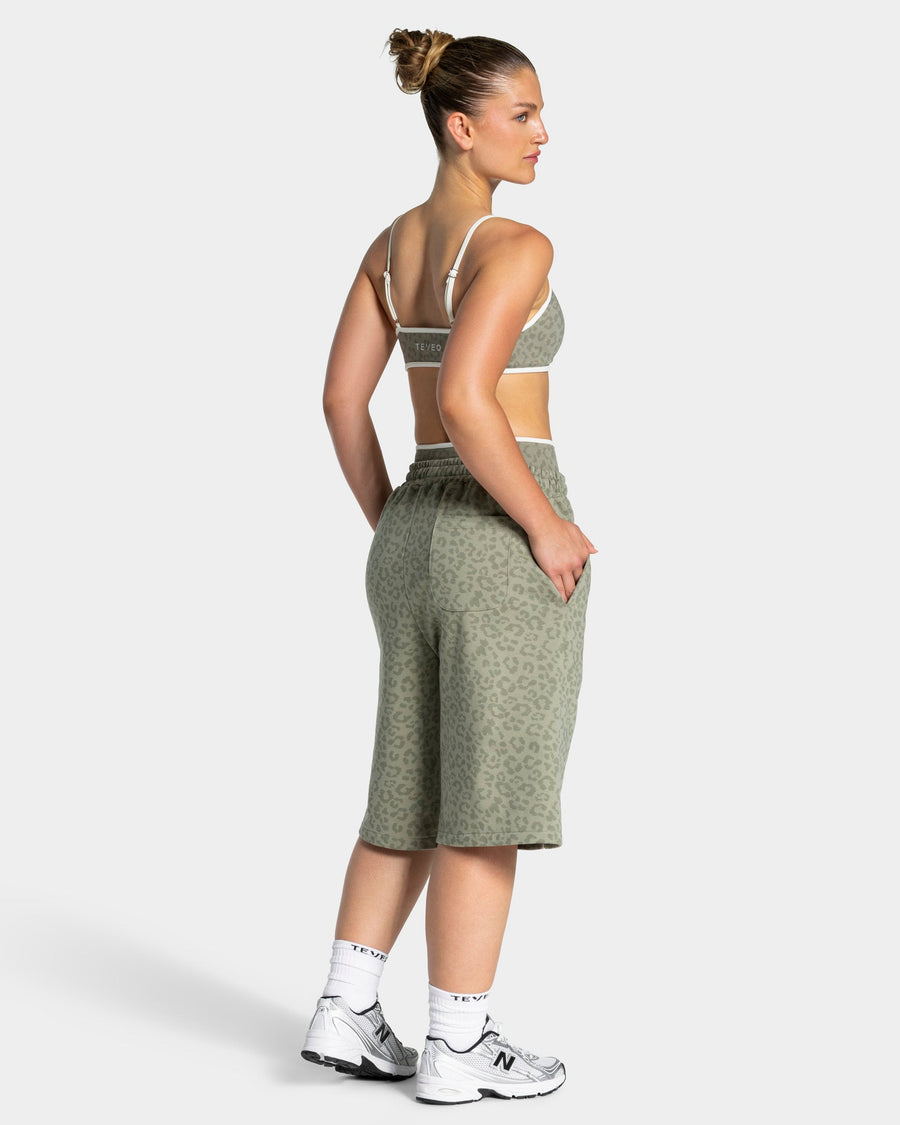 Jort oversize Contrastline « Léopard kaki »