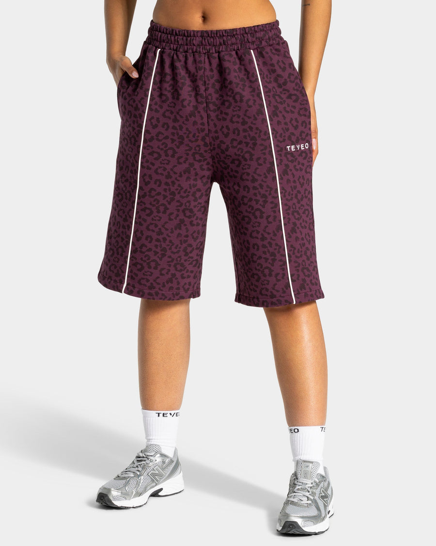 Jort oversize Contrastline « Léopard merlot »
