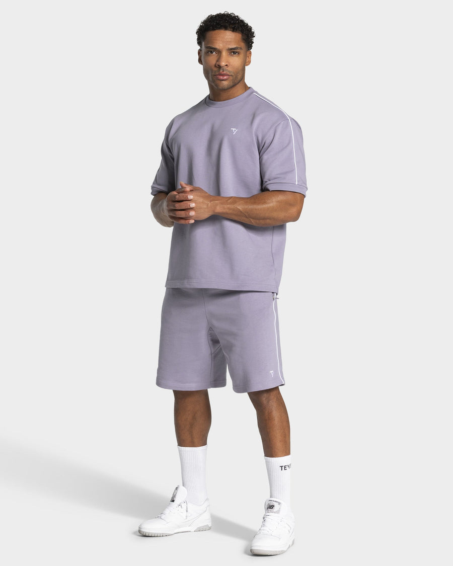 T-shirt oversize Contrastline « Lavande »