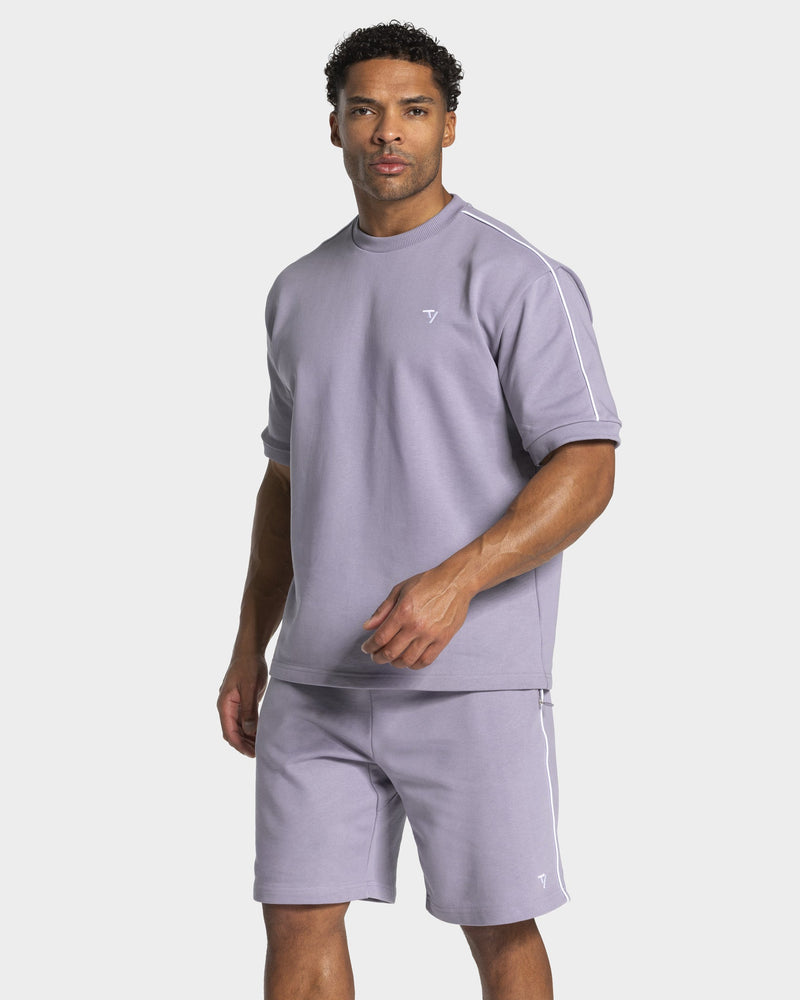 T-shirt oversize Contrastline « Lavande »