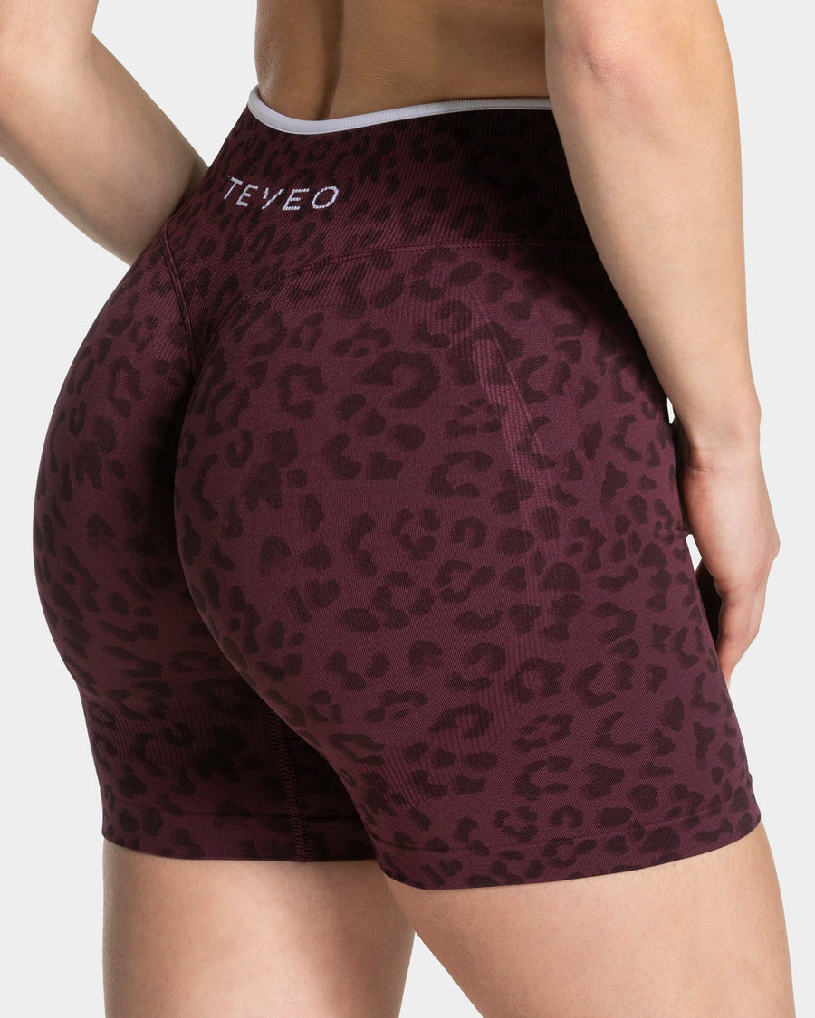 Short Sculpt Scrunch Contrastline « léopard Merlot »