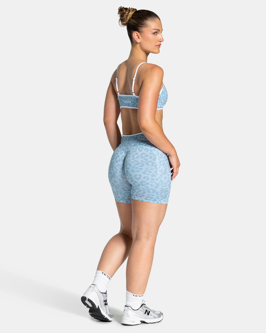 Short Contrastline « Léopard bleu layette »