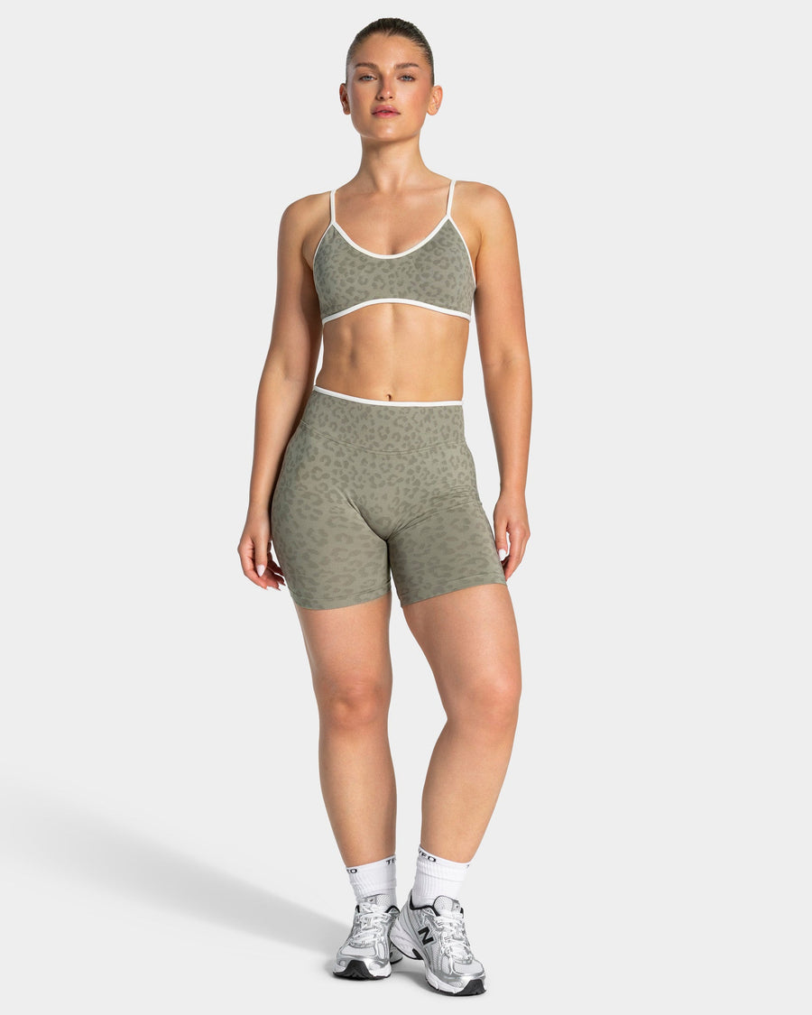 Short Contrastline « Léopard kaki »