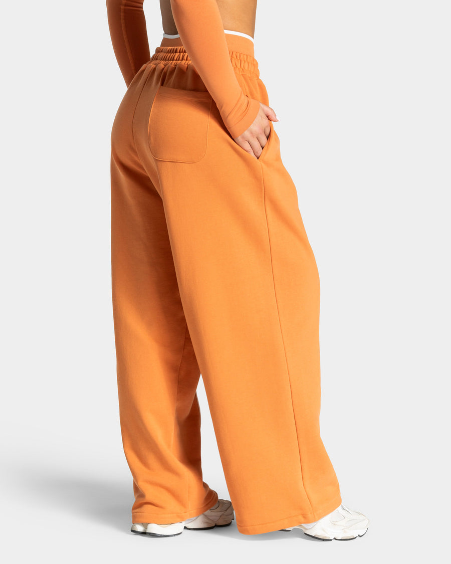 Pantalon de jogging Wide Leg Contrastline « Pumpkin Spice »