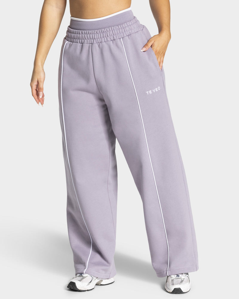 Pantalon de jogging Wide Leg Contrastline « Lavande »