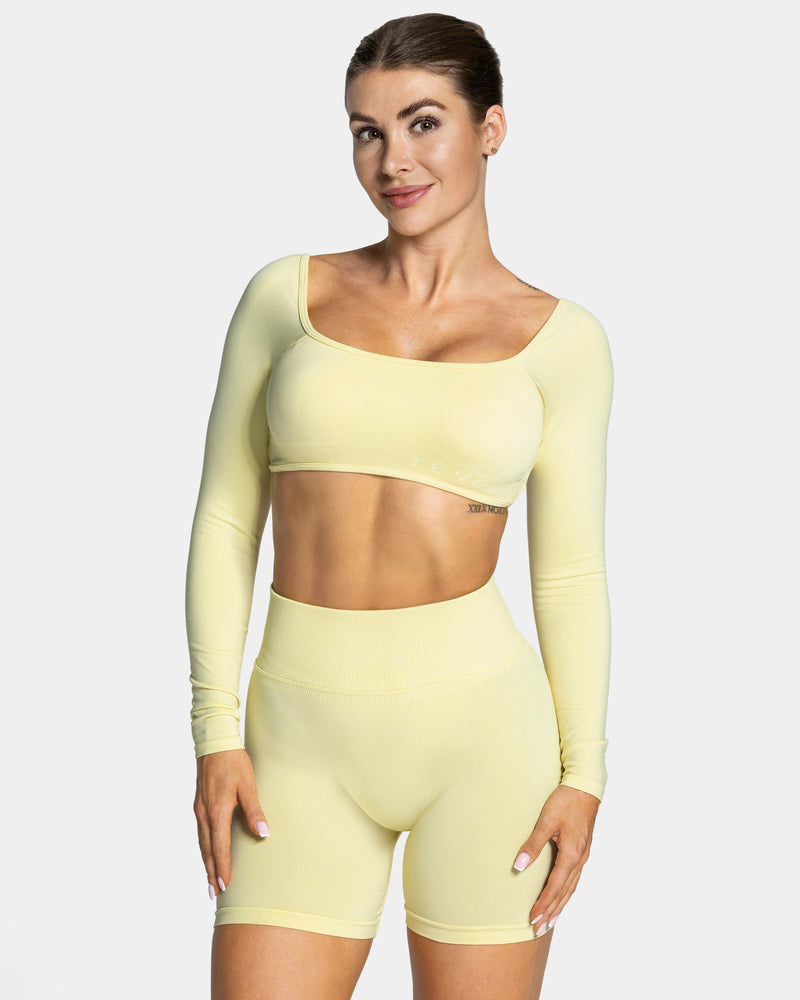 Haut à manches longues Femme Backless « jaune »