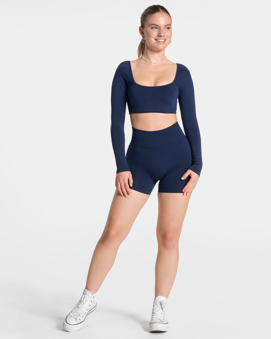 Short Femme Sculpt scrunch « bleu foncé »