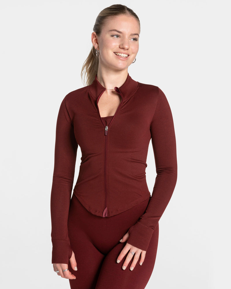 Veste zippée Femme Shaping « bordeaux »