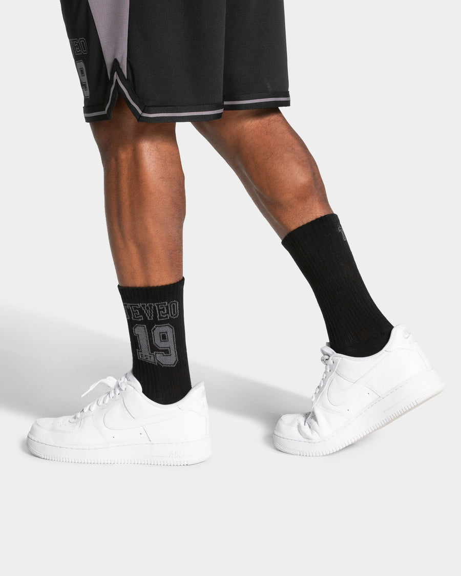 Chaussettes Football (2 paires) « Noir/blanc »